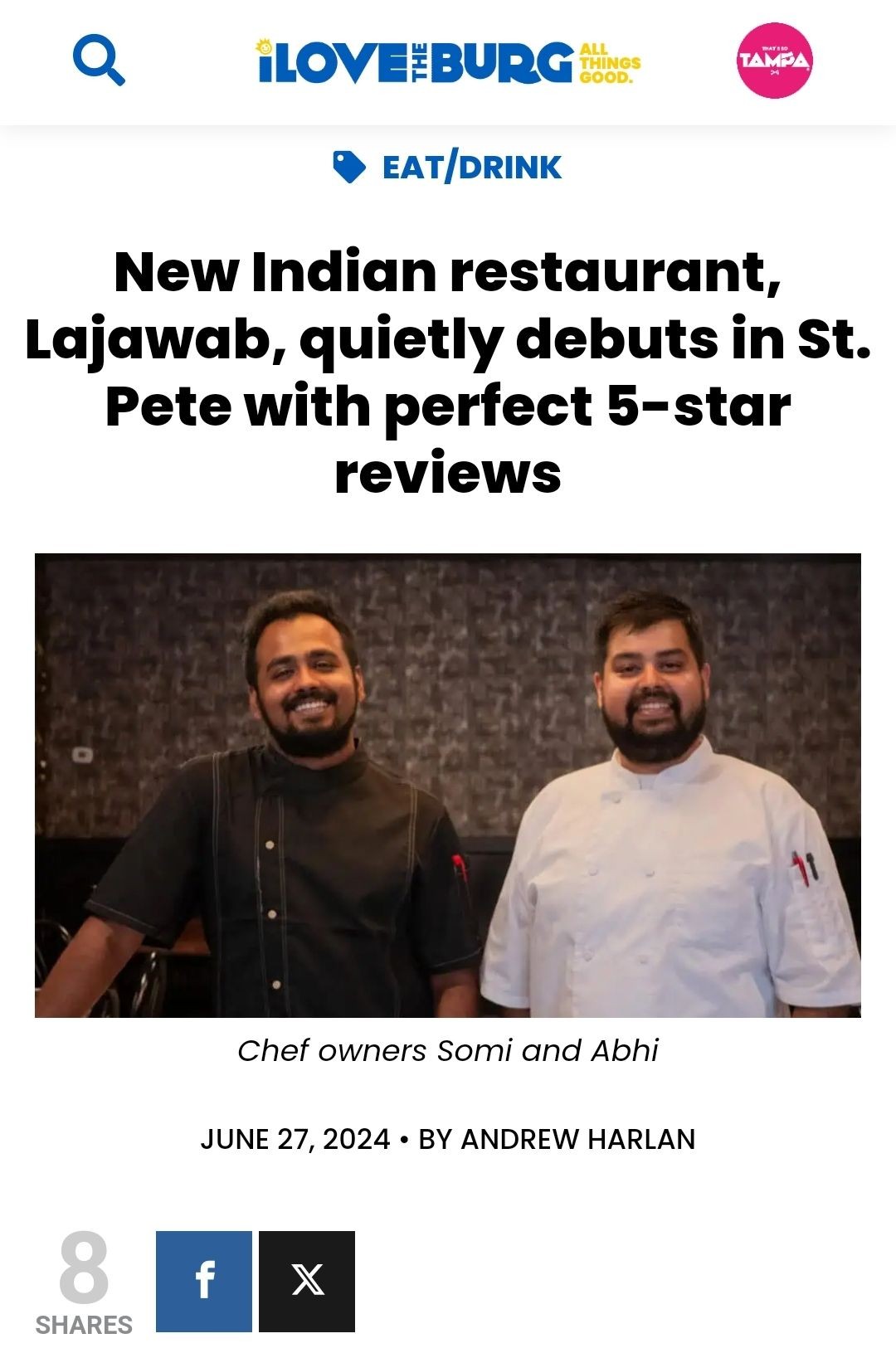 New Indian restaurant, Lajawab, quietly debuts in St. Pete with perfect 5-star reviews
